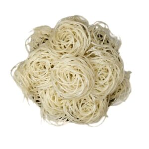 Raw string fryums snack ready to fry, crispy Indian snack