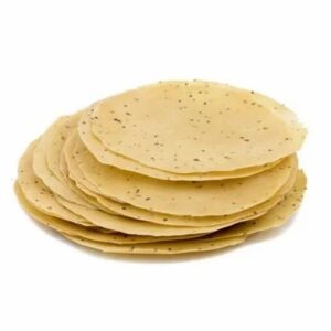 Raw jeera papad ready to fry, crispy Indian papad